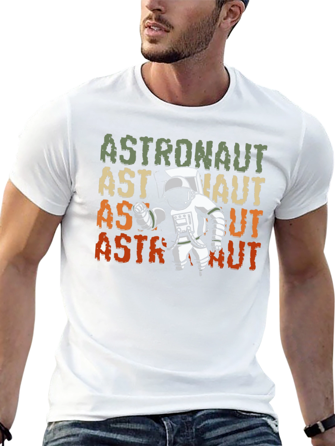 Retro Astronaut Graphic T-Shirt