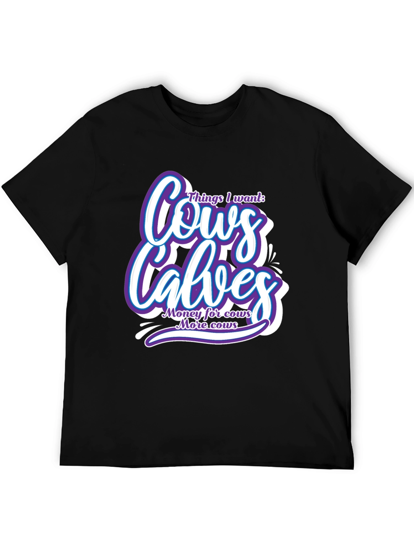 Cows and Calves Black Graphic Tee