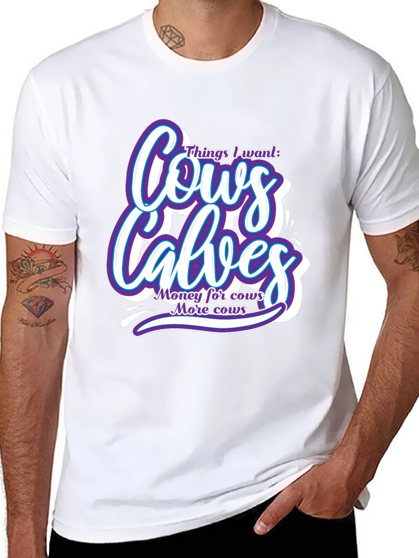 Cows and Calves Black Graphic Tee