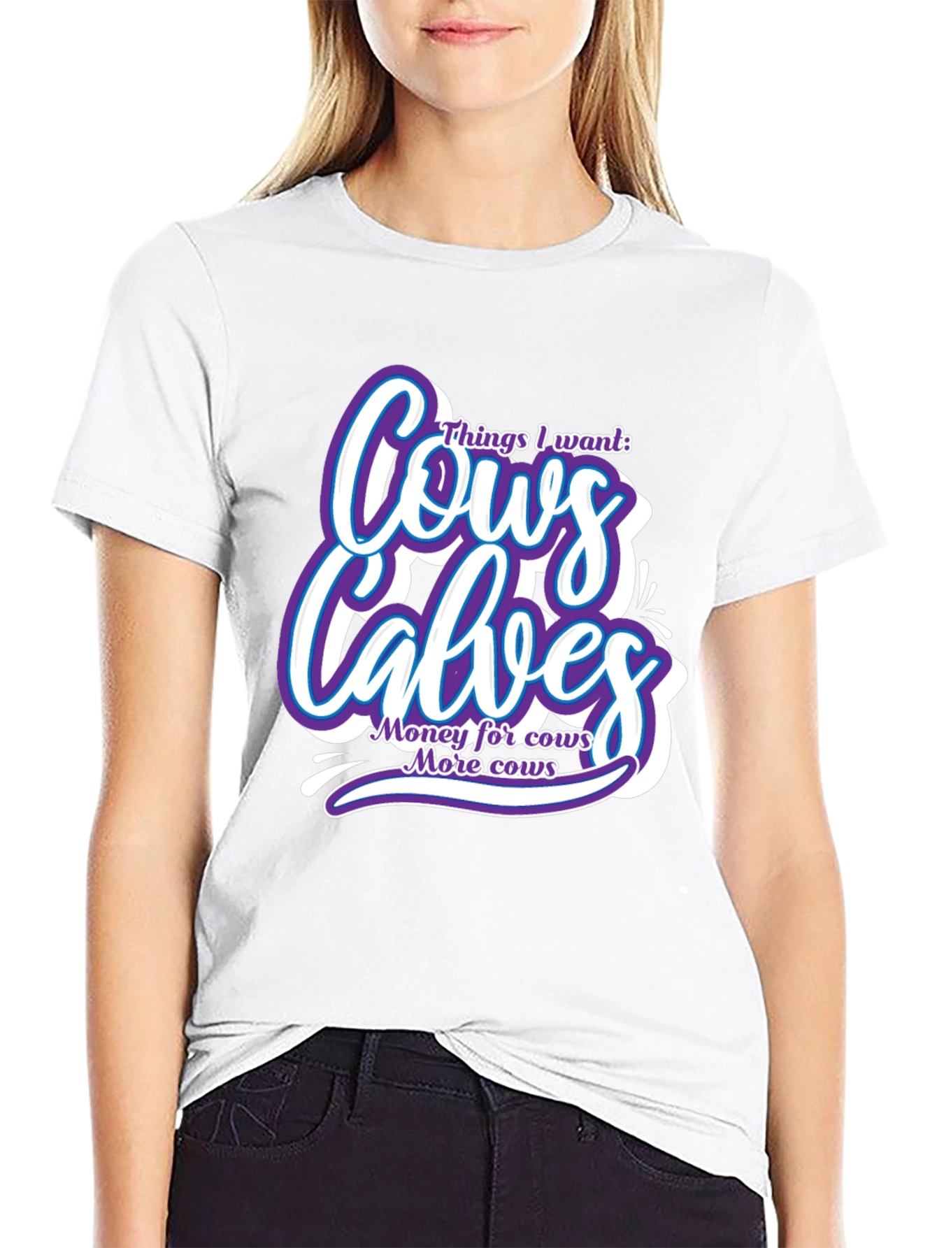 Cows and Calves Black Graphic Tee