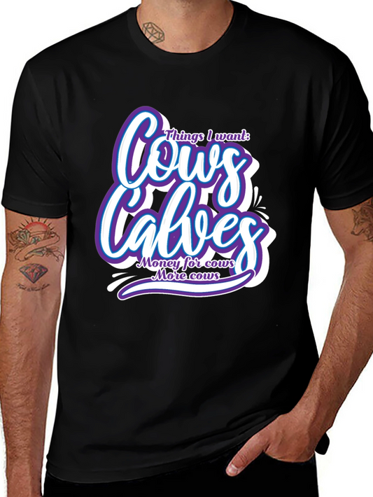Cows and Calves Black Graphic Tee