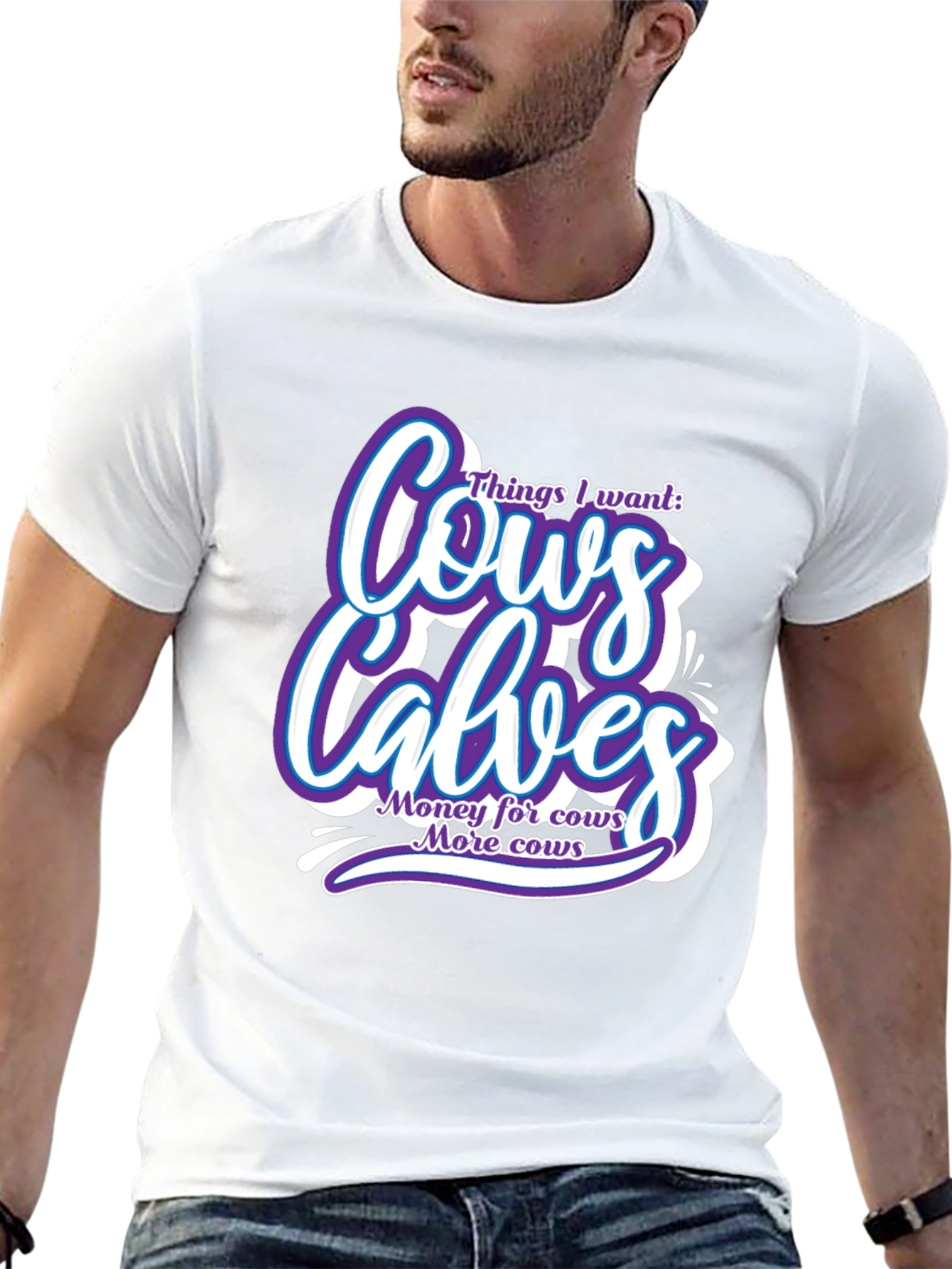 Cows and Calves Black Graphic Tee