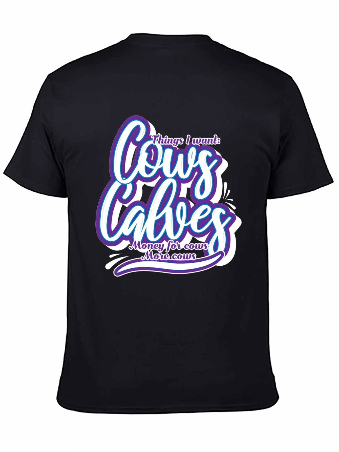 Cows and Calves Black Graphic Tee