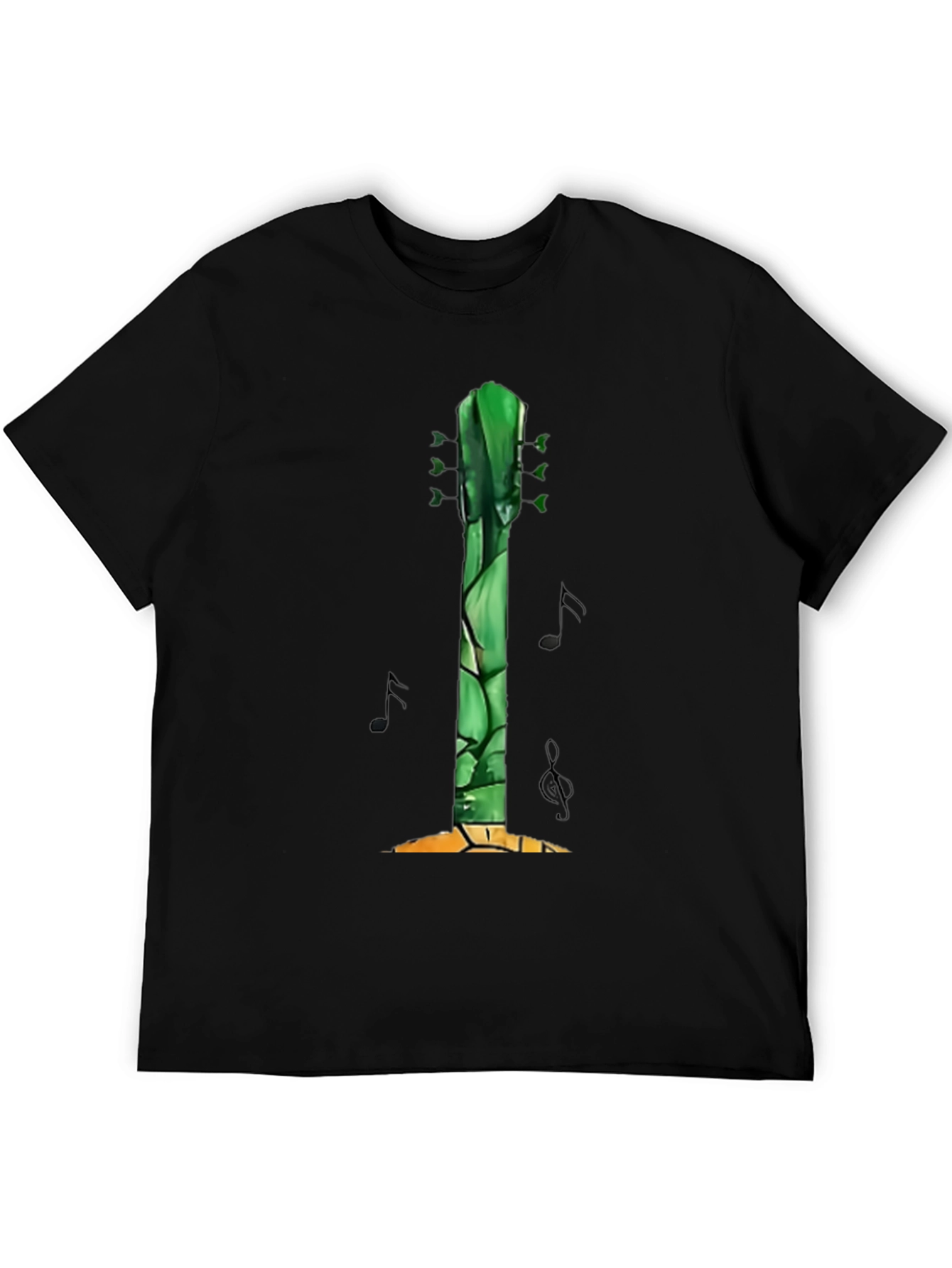 Guitar Asparagus Mens Graphic Tee - Black