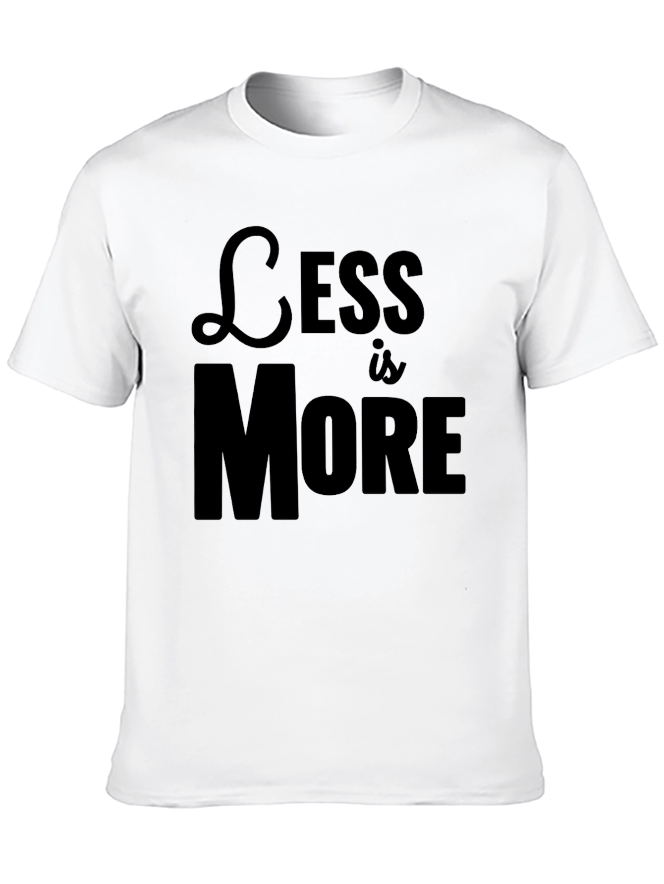 Less is More Black Graphic Tee