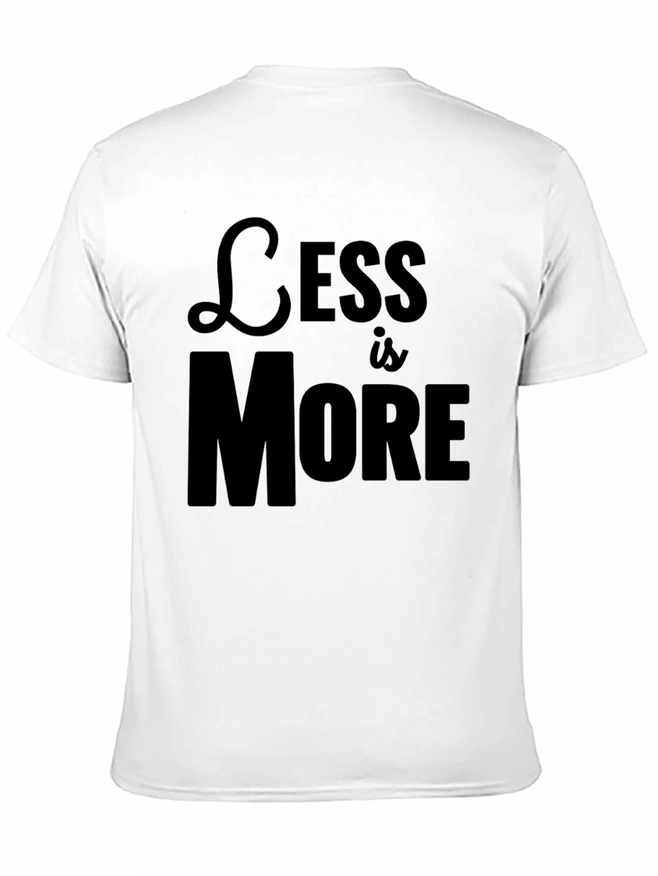 Less is More Black Graphic Tee