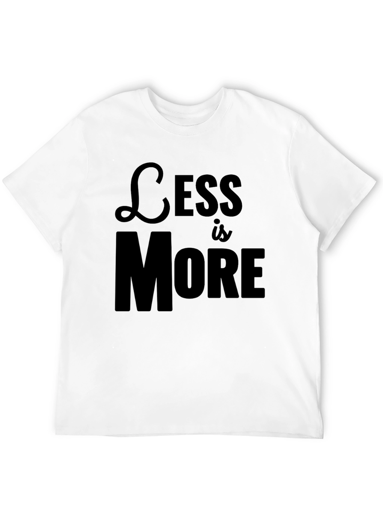 Less is More Black Graphic Tee
