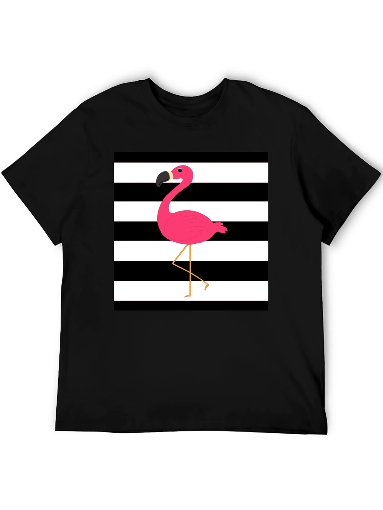 Stripped Flamingo Graphic Tee