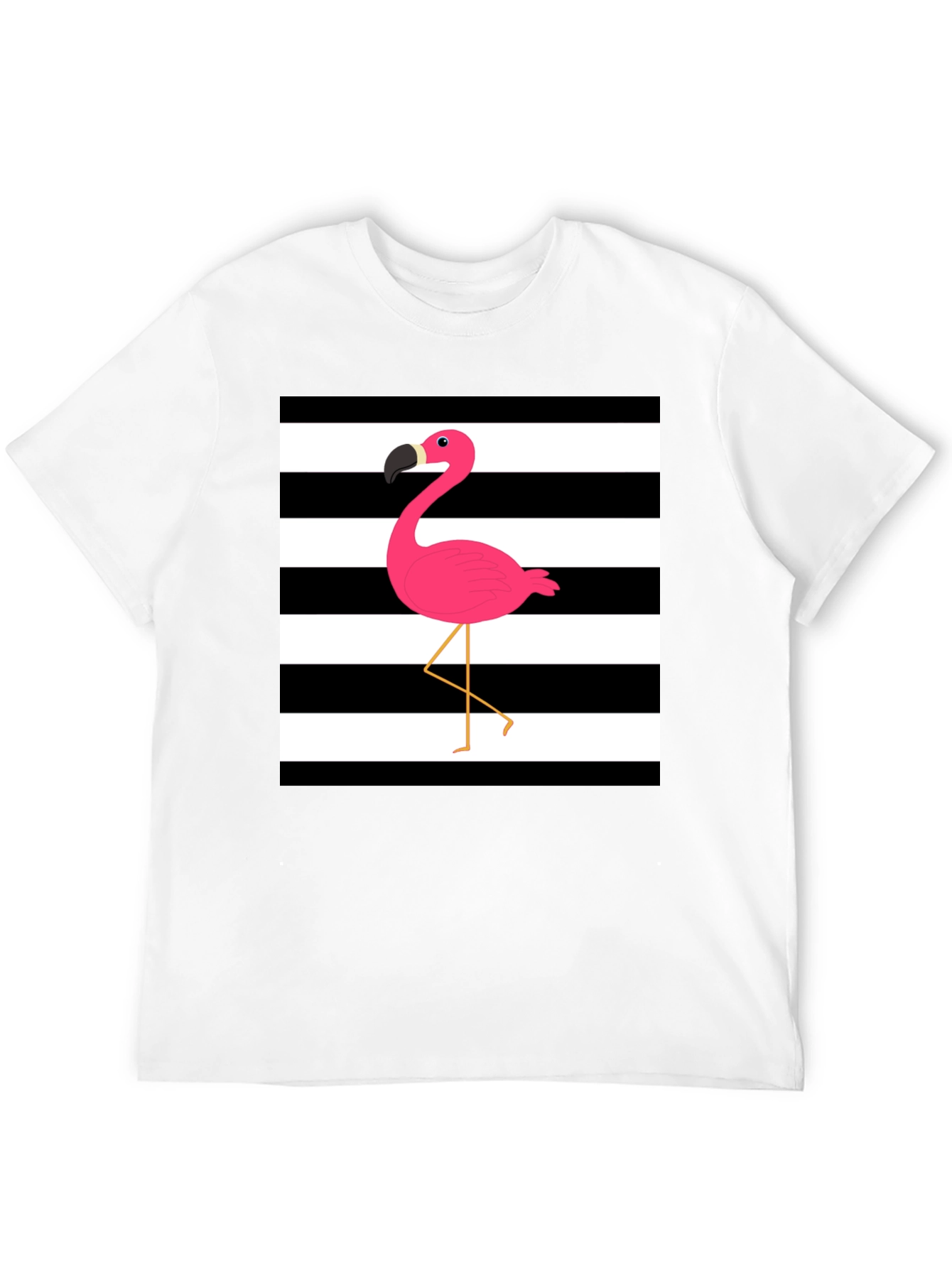 Stripped Flamingo Graphic Tee