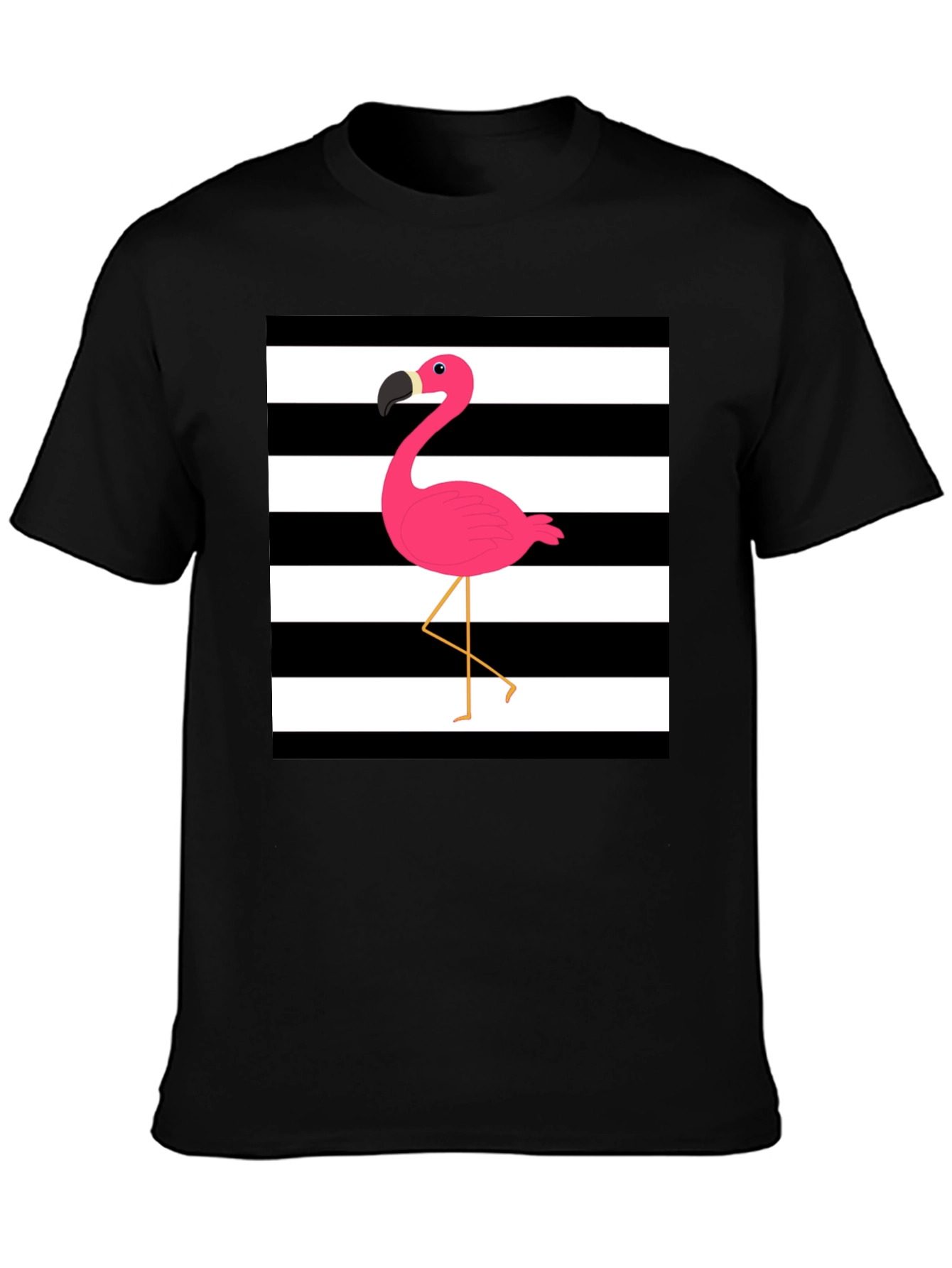 Stripped Flamingo Graphic Tee