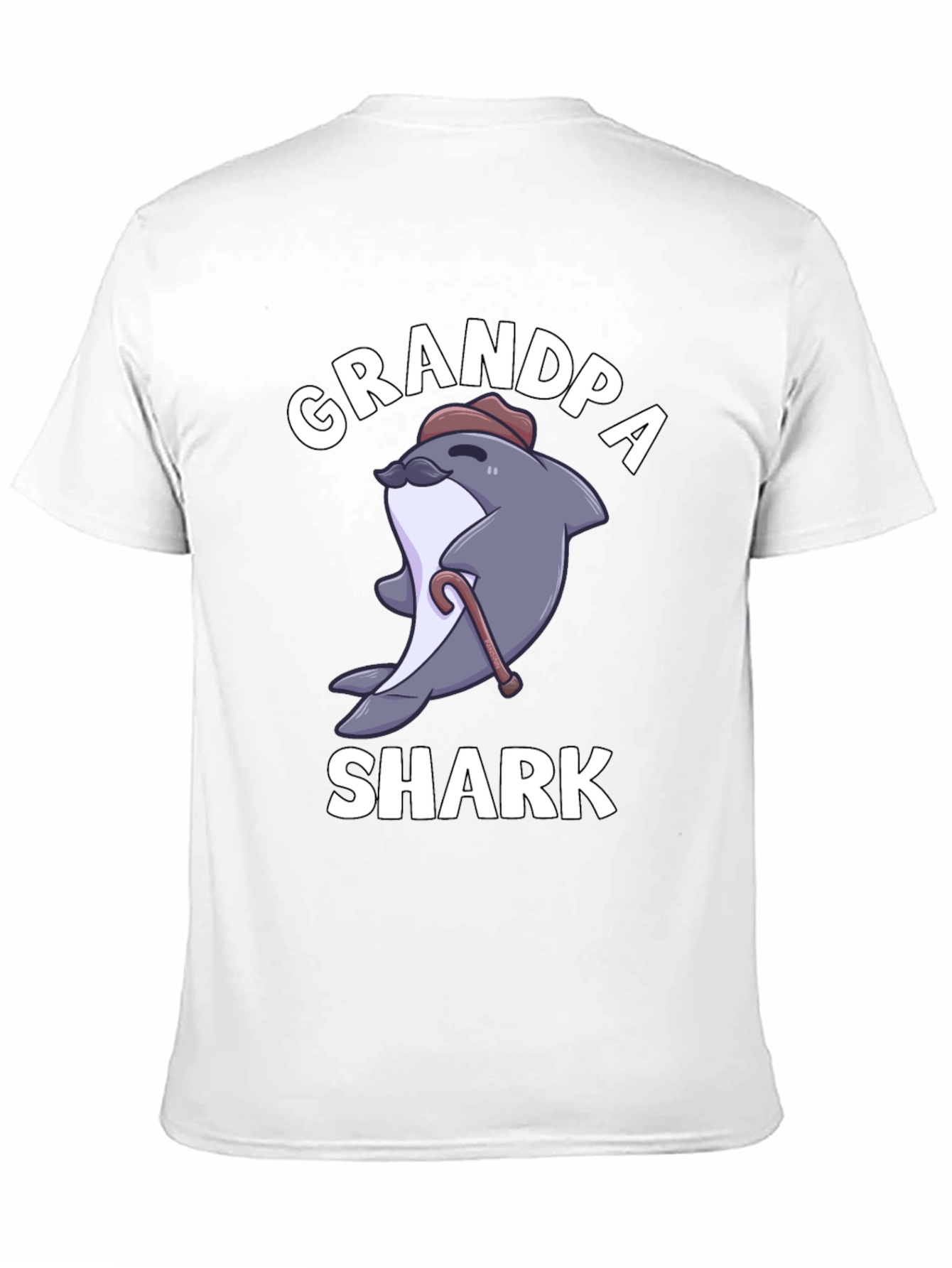 Grandpa Shark Graphic Tee - Novelty Cartoon T-Shirt