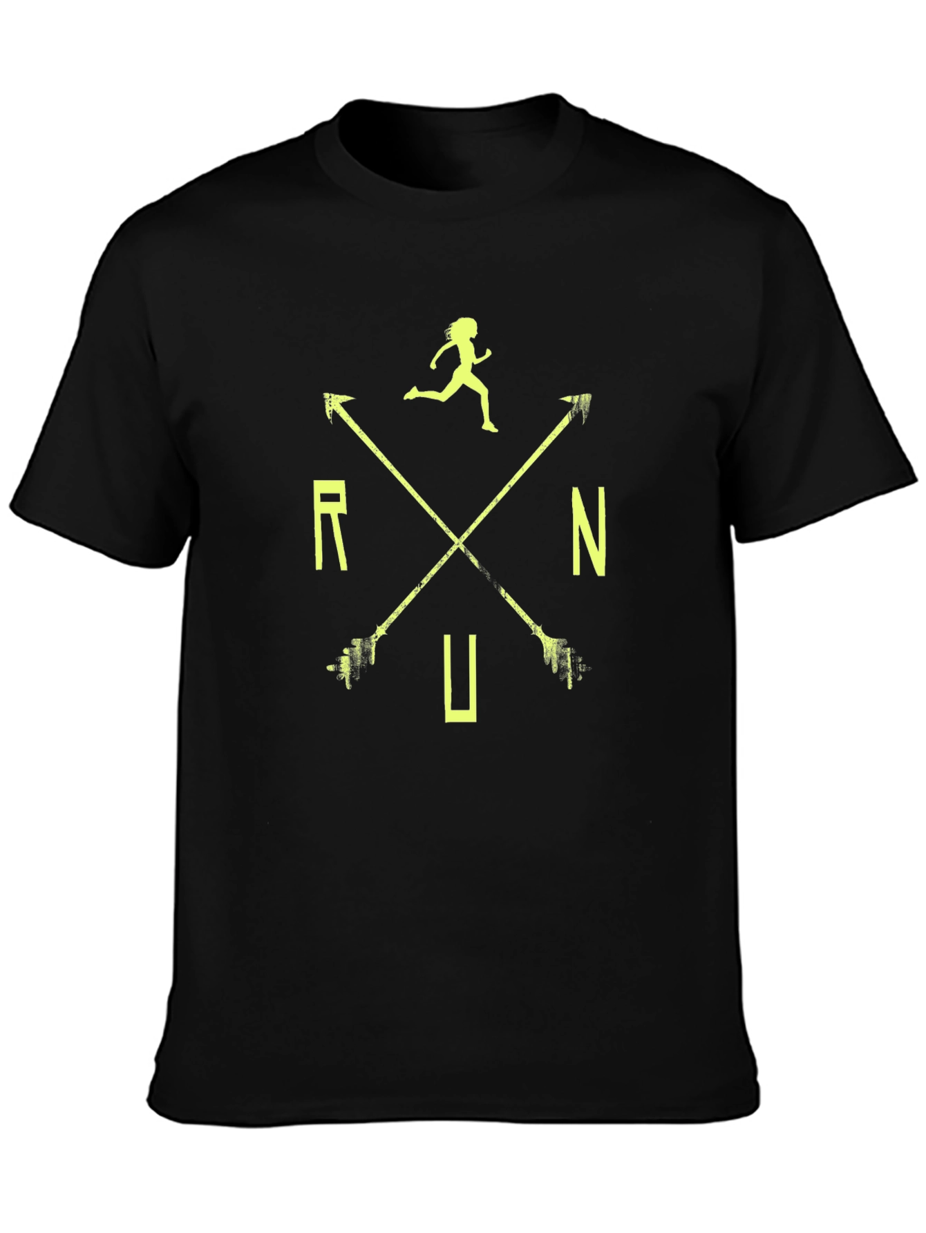 Run Arrow T-Shirt - Black Graphic Tee