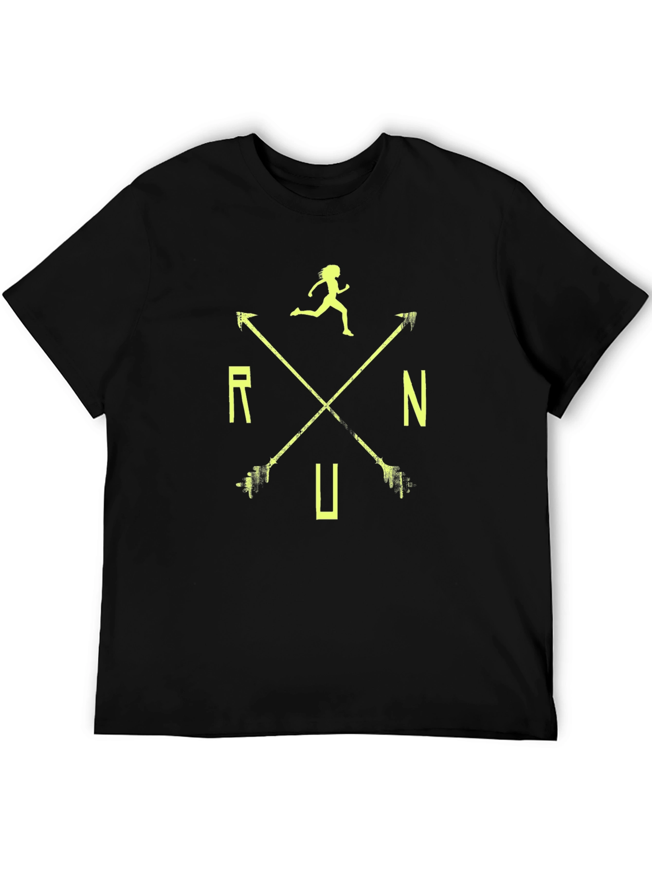 Run Arrow T-Shirt - Black Graphic Tee