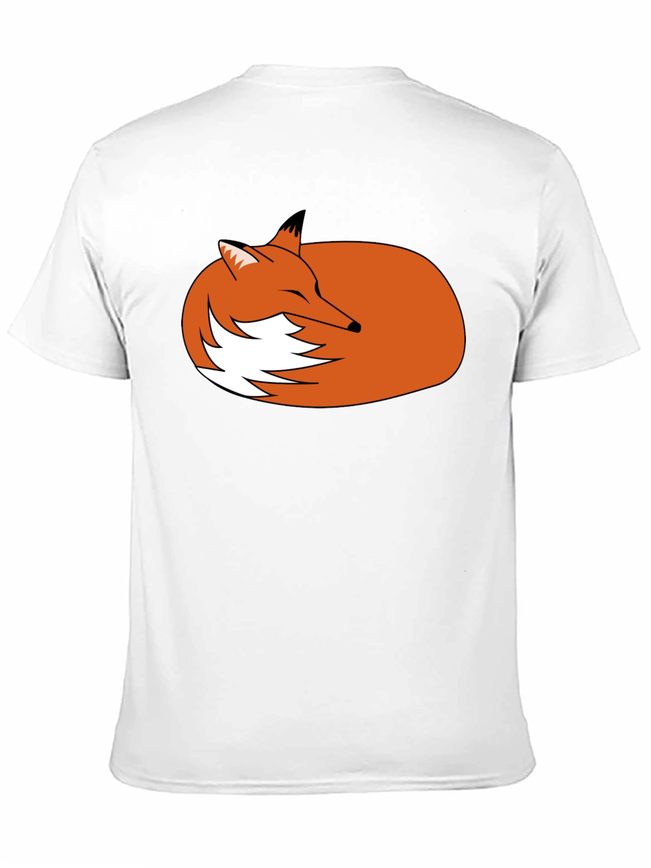 Sleeping Fox Graphic Tee - Black Unisex T-Shirt