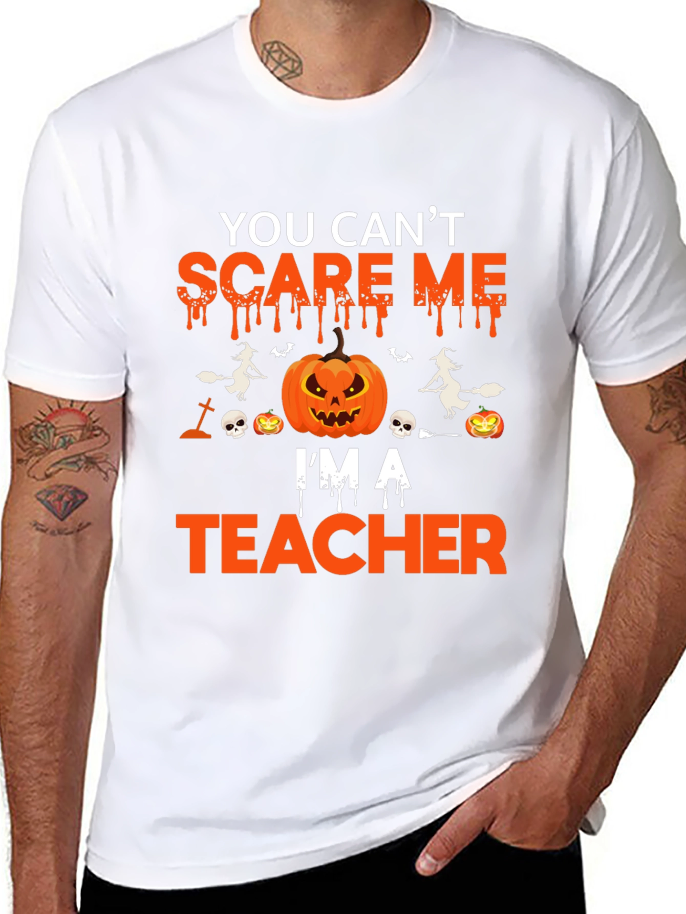 Scare Me Teacher Halloween T-Shirt
