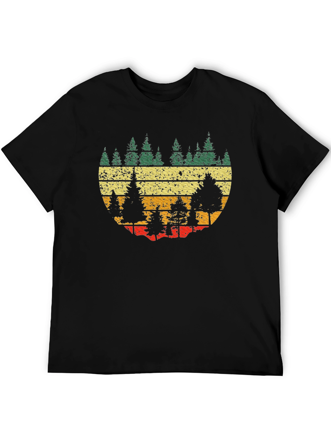 Retro Forest Graphic Tee - Black