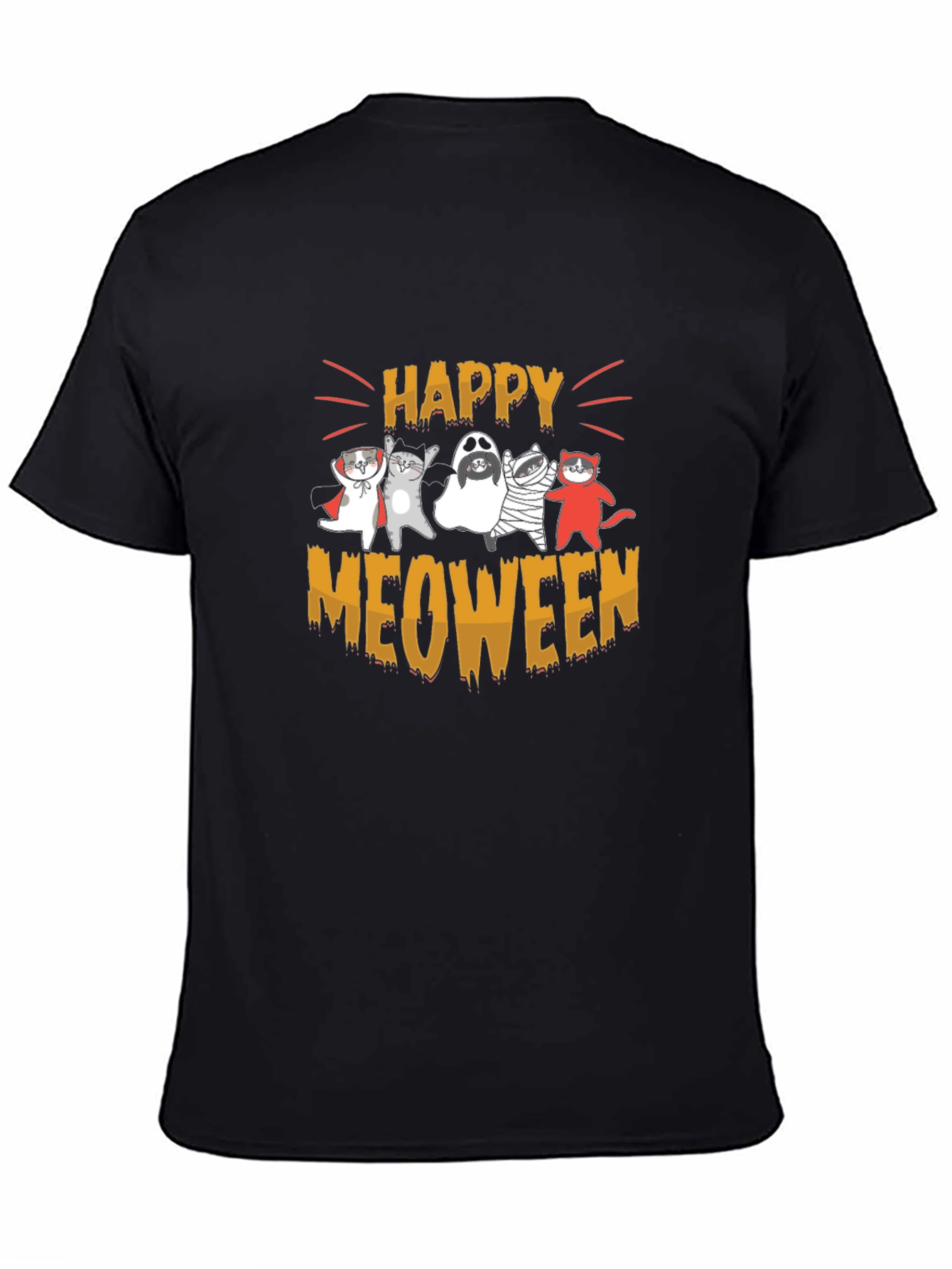Happy Meoween Cats Halloween T-Shirt