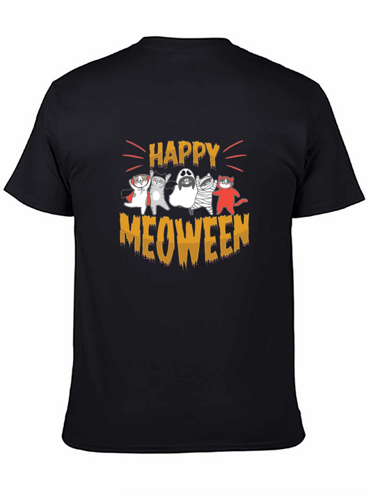 Happy Meoween Cats Halloween T-Shirt
