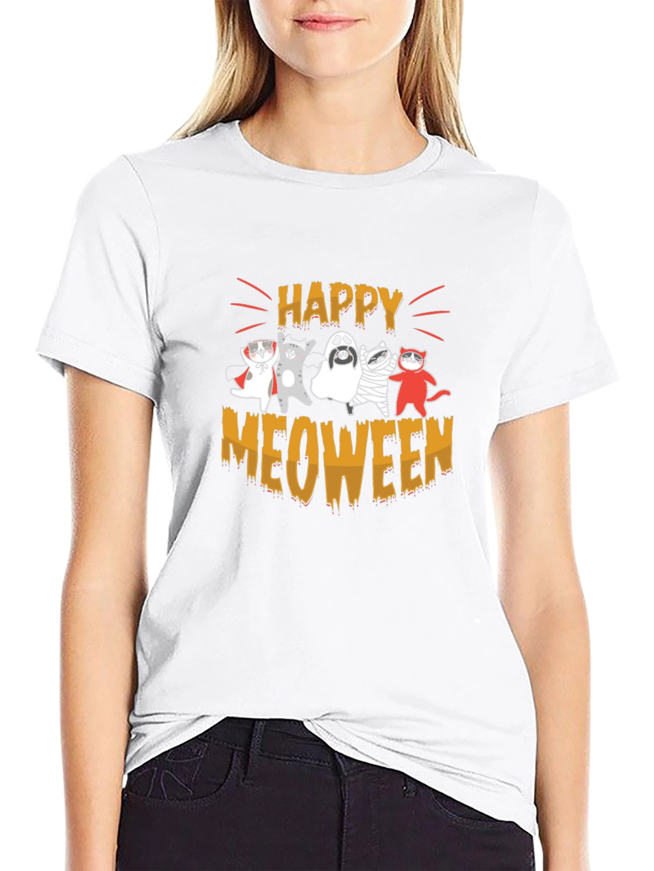Happy Meoween Cats Halloween T-Shirt