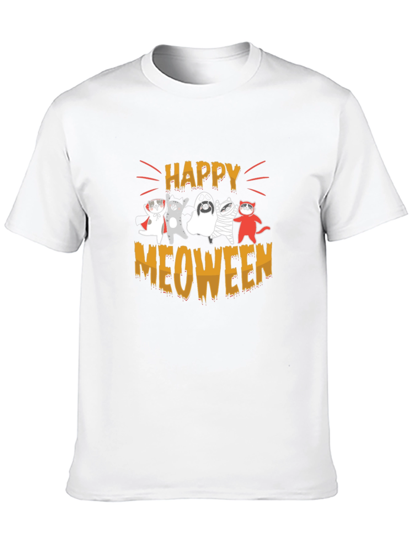Happy Meoween Cats Halloween T-Shirt
