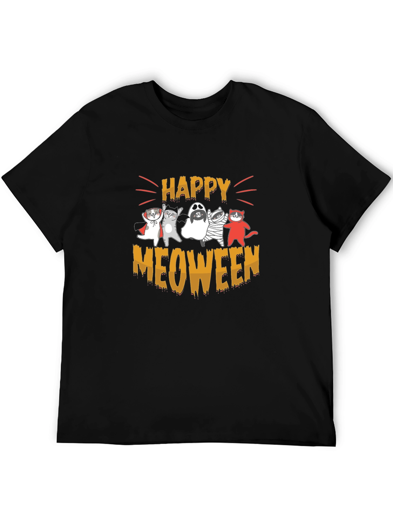 Happy Meoween Cats Halloween T-Shirt