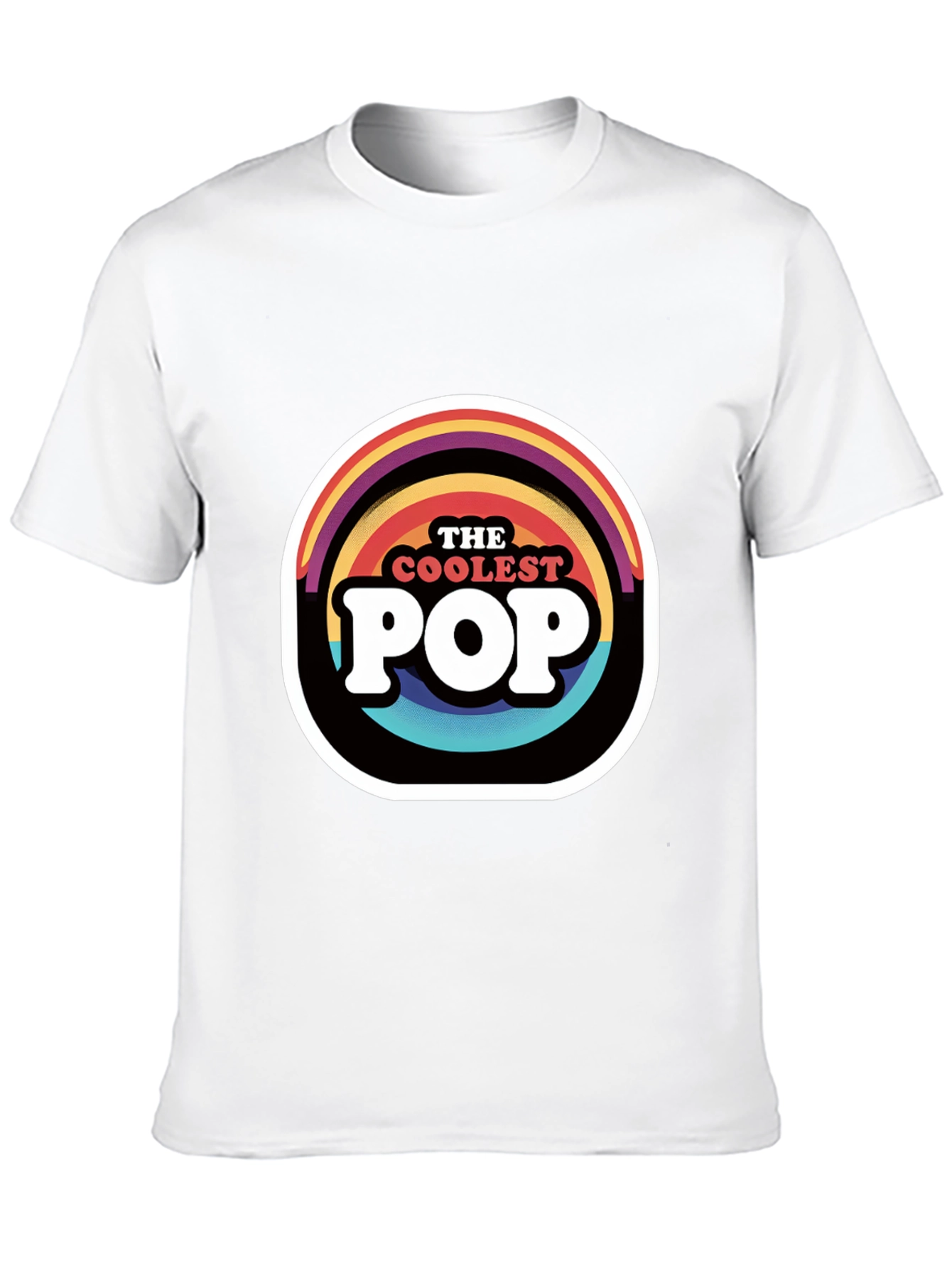 The Coolest Pop Graphic T-Shirt - Rainbow Design
