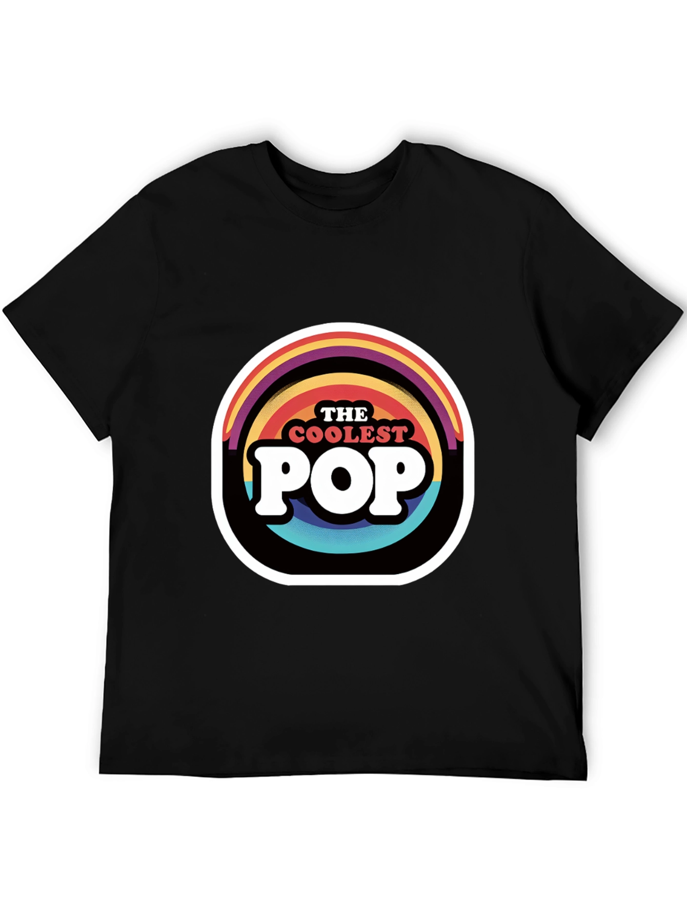 The Coolest Pop Graphic T-Shirt - Rainbow Design