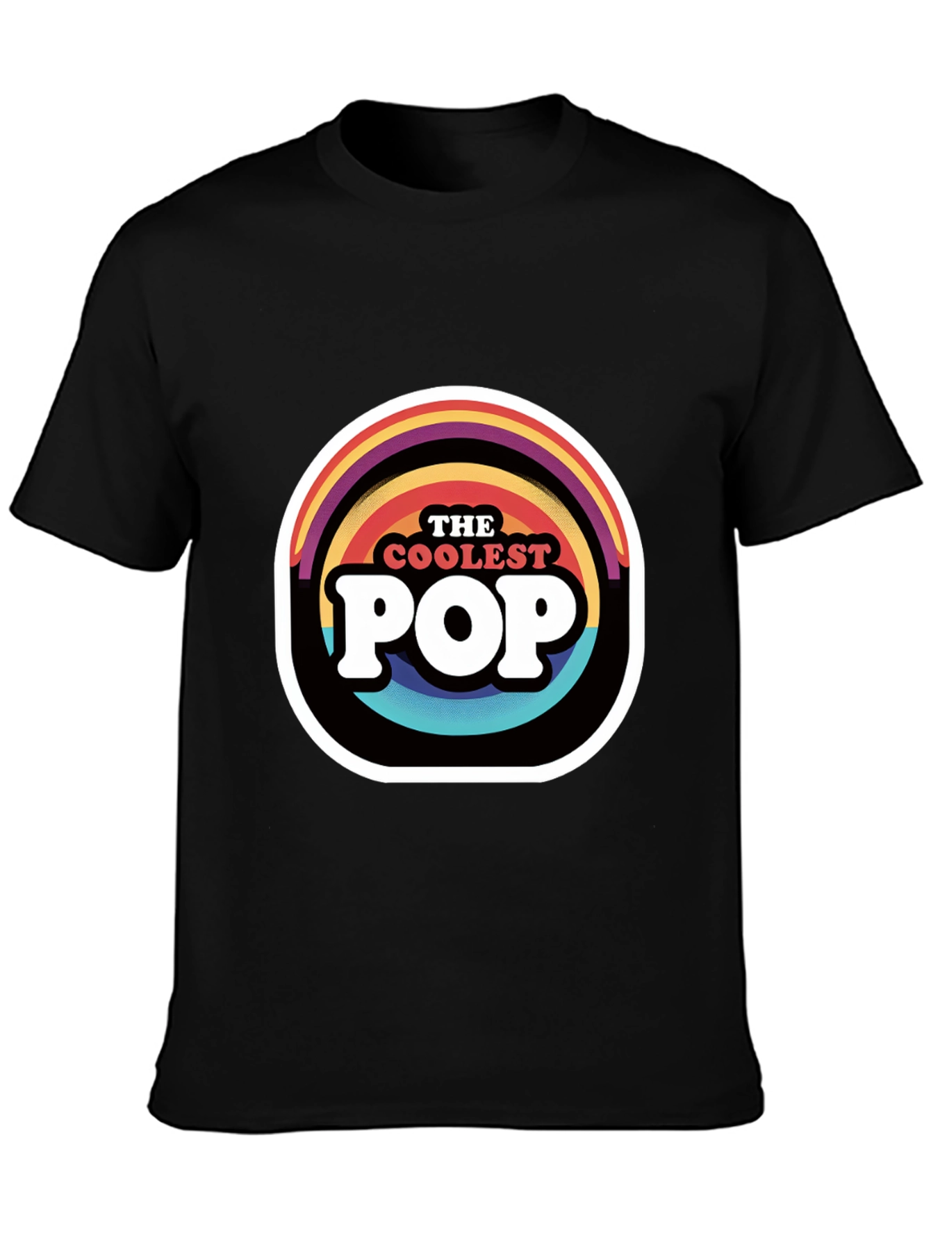 The Coolest Pop Graphic T-Shirt - Rainbow Design