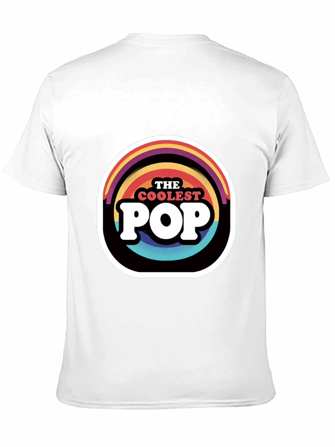The Coolest Pop Graphic T-Shirt - Rainbow Design