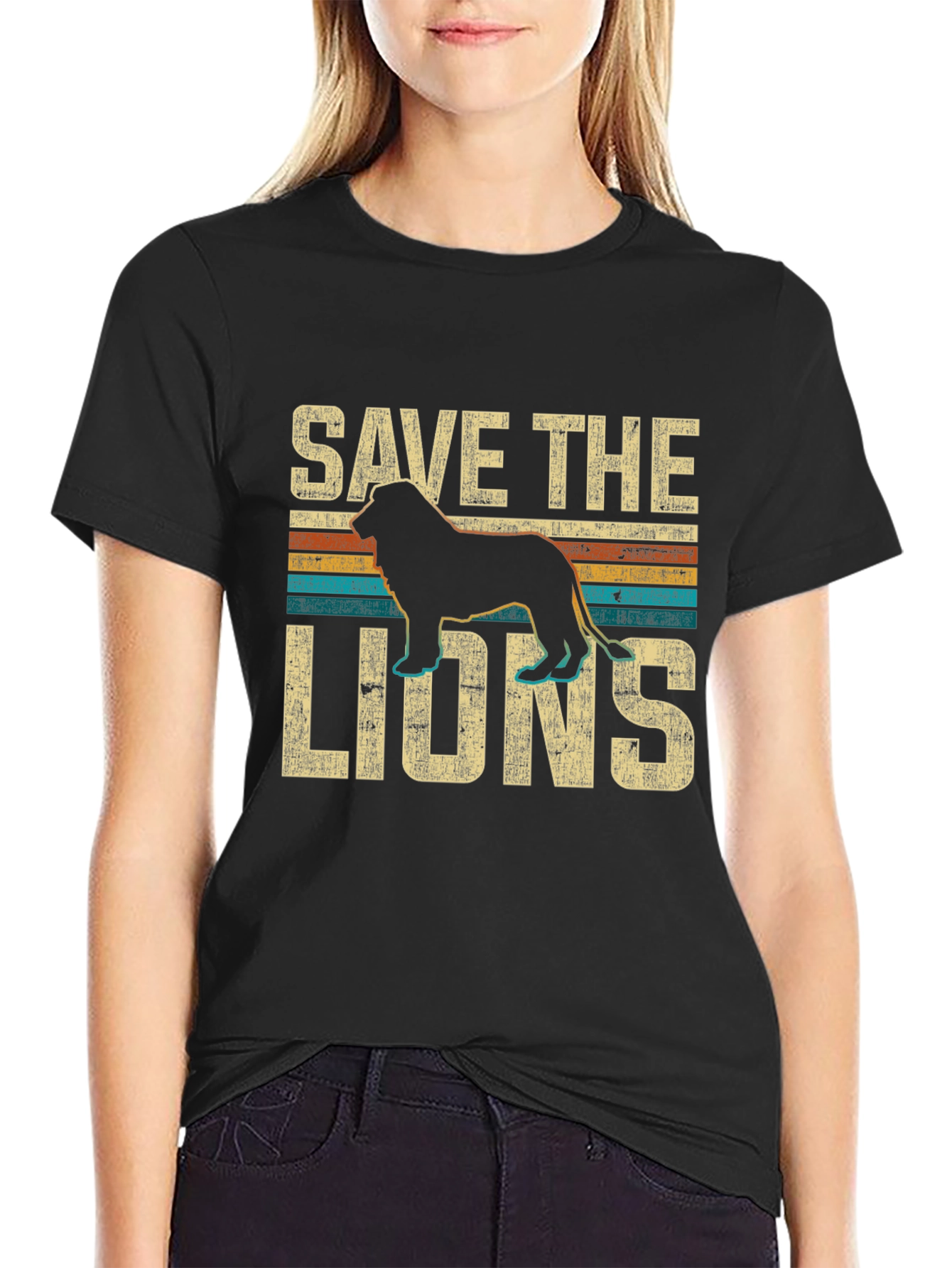 Save The Lions Retro Graphic Tee