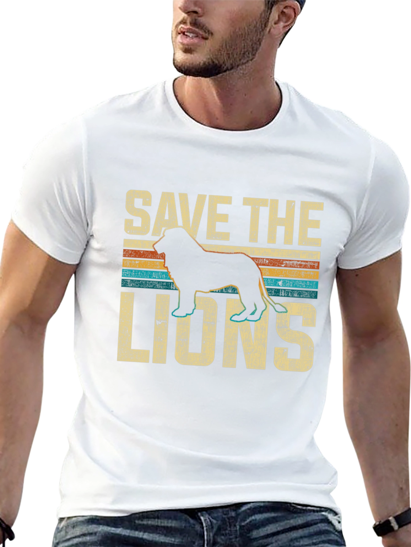 Save The Lions Retro Graphic Tee