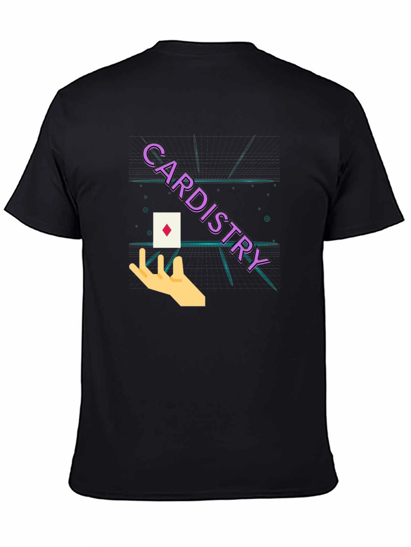 Cardistry Black T-Shirt - Magic Trick Design
