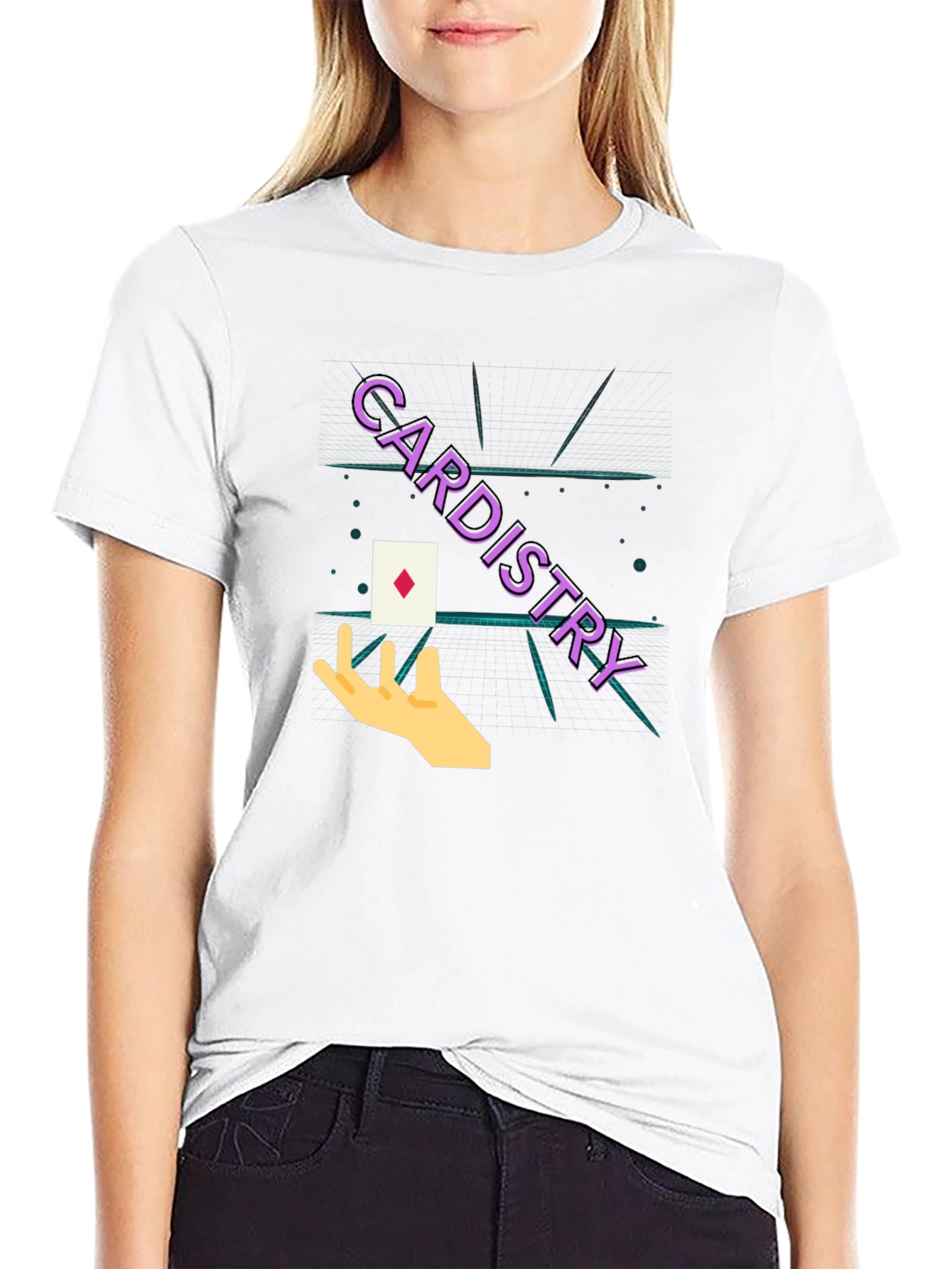 Cardistry Black T-Shirt - Magic Trick Design