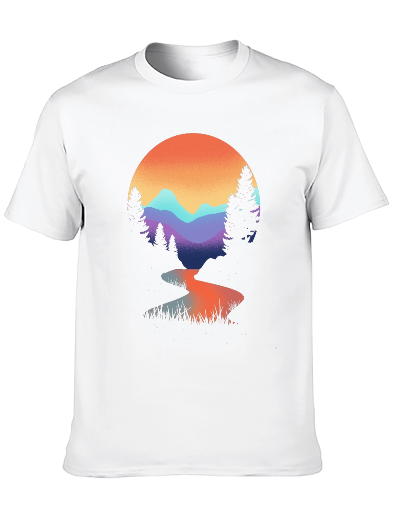 Mountain River Graphic Tee - Black