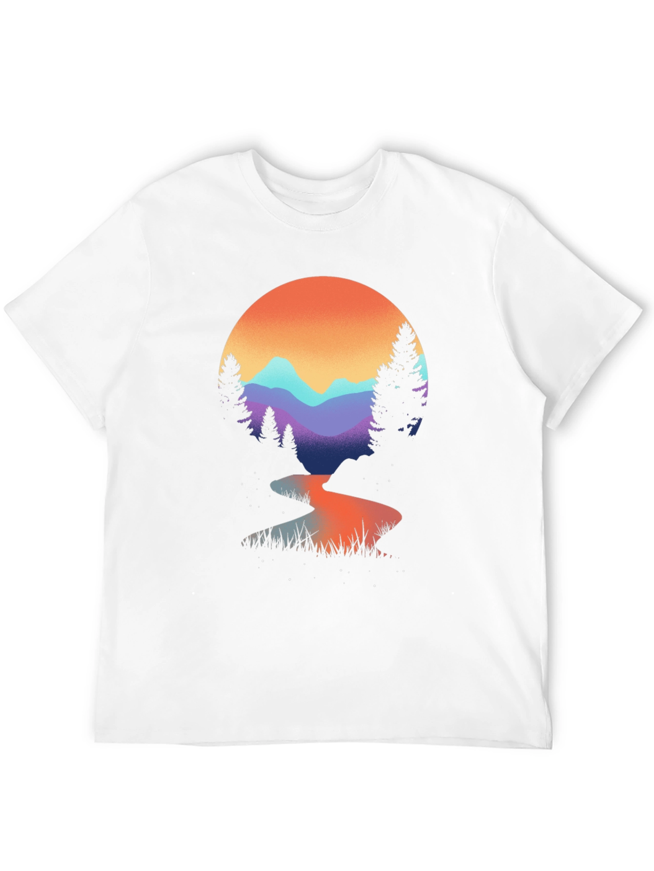Mountain River Graphic Tee - Black