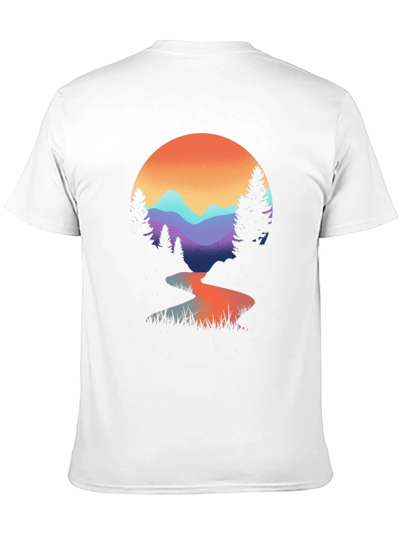 Mountain River Graphic Tee - Black