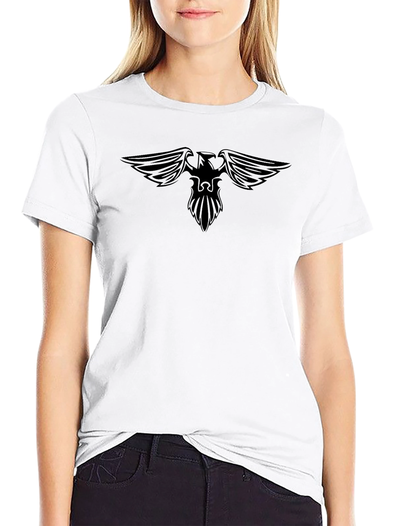 Mens Black Graphic Tee - Phoenix Design