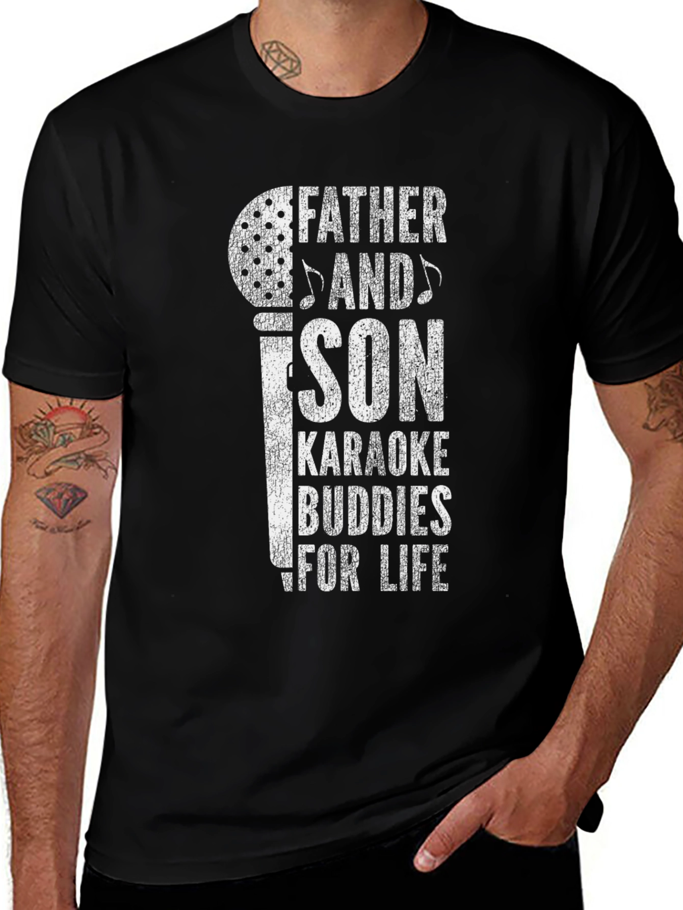 Father and Son Karaoke Buddies T-Shirt