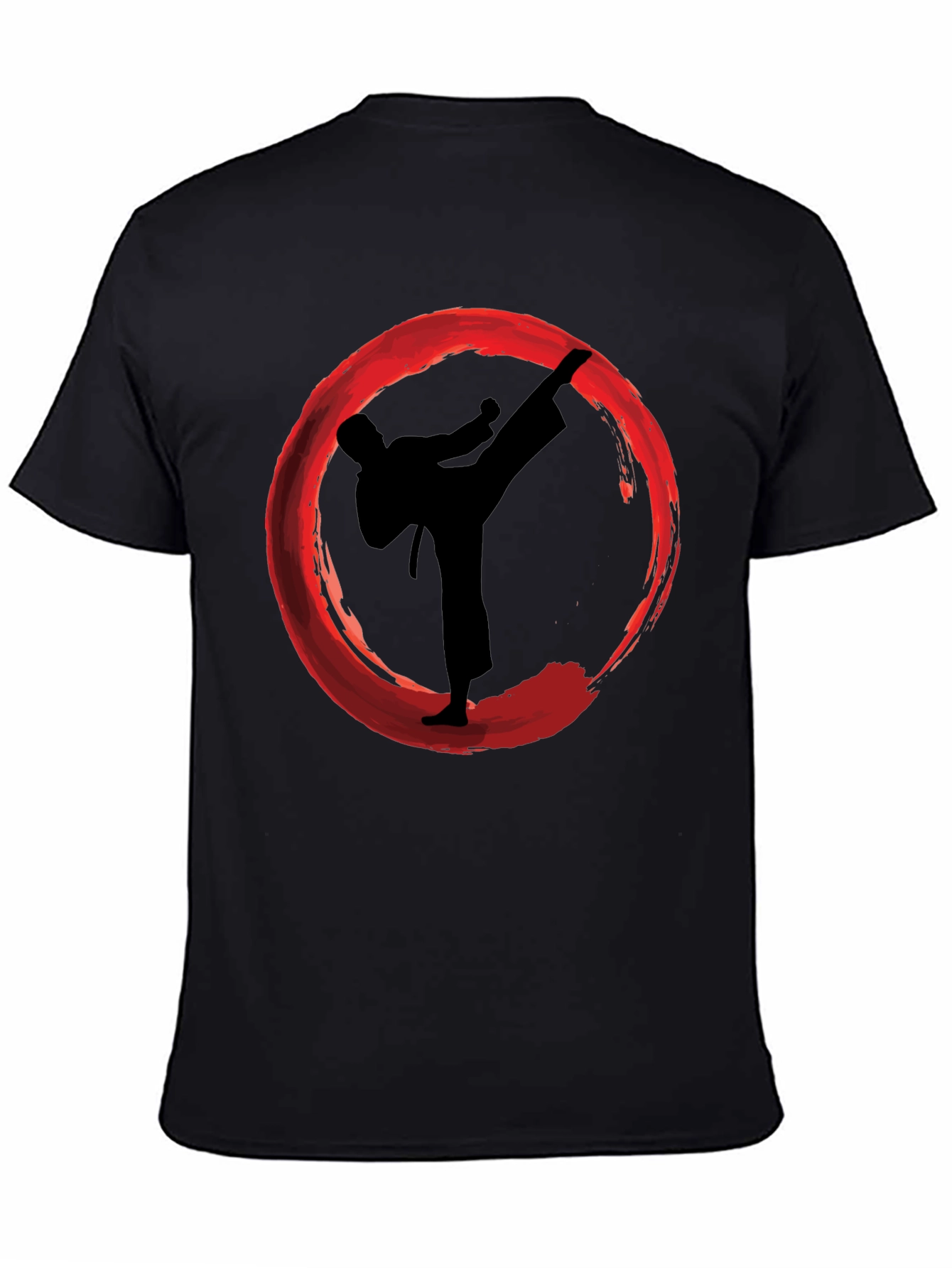 Karate Kick Enso Circle Graphic T-Shirt