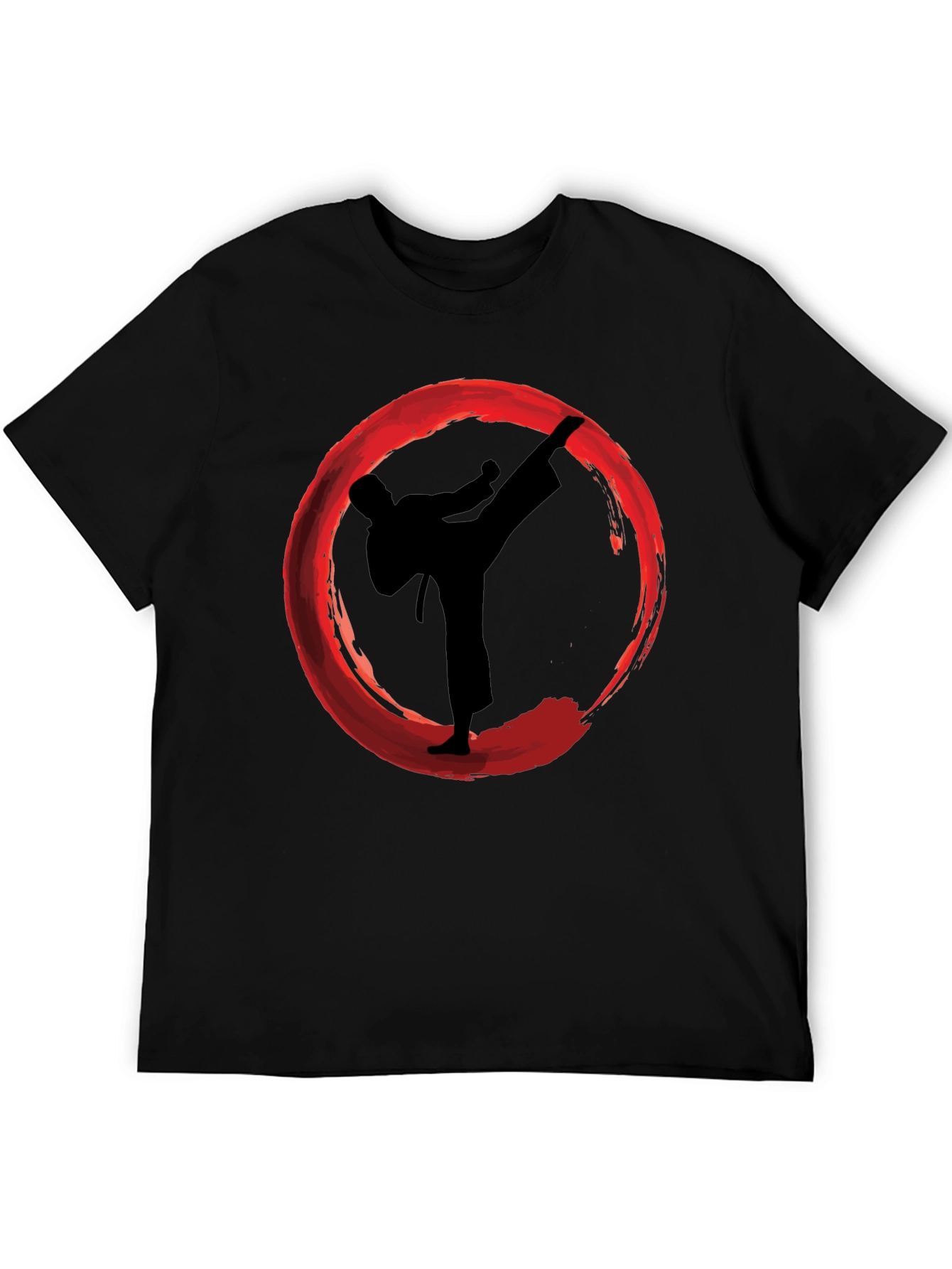Karate Kick Enso Circle Graphic T-Shirt