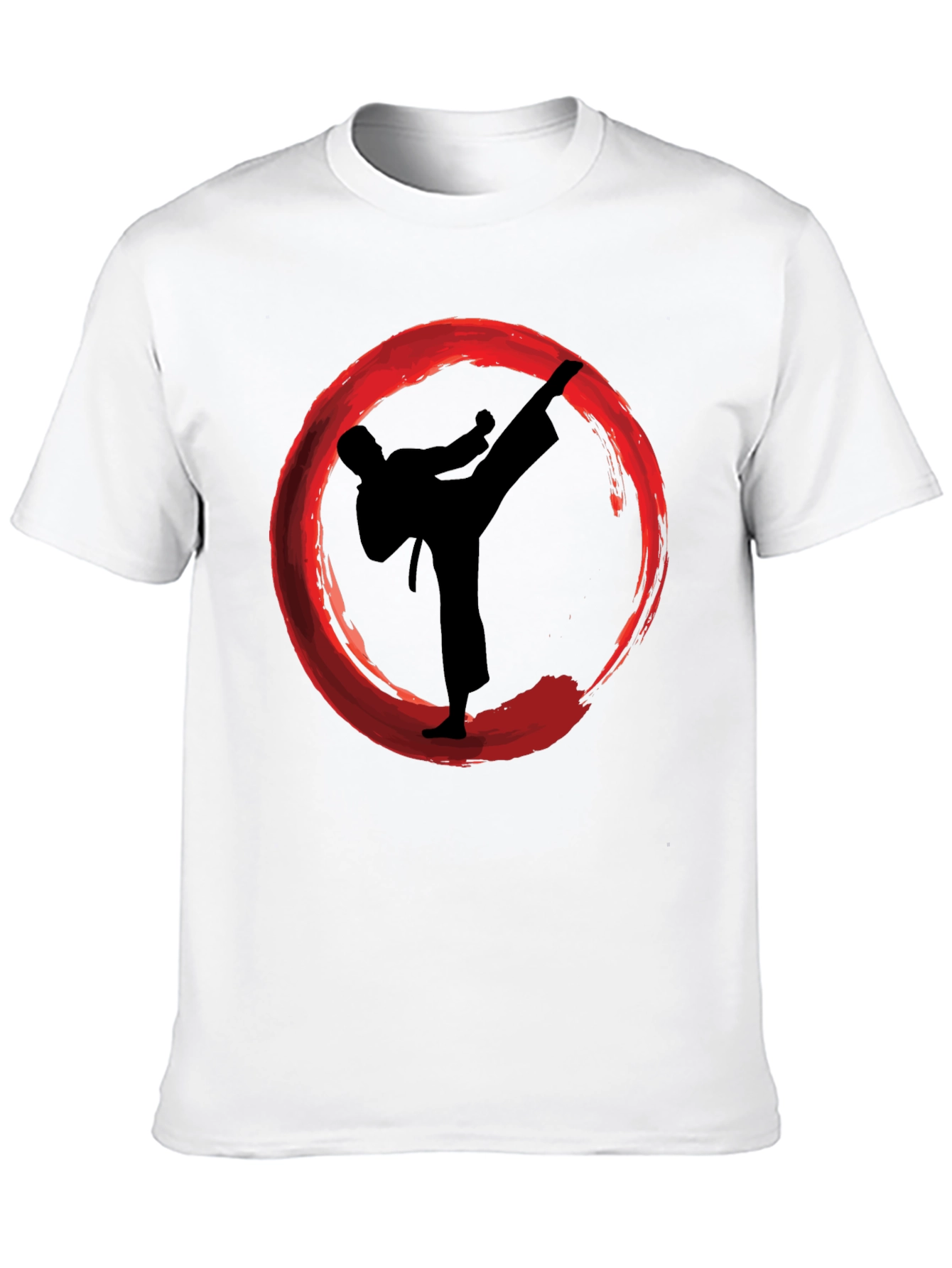 Karate Kick Enso Circle Graphic T-Shirt