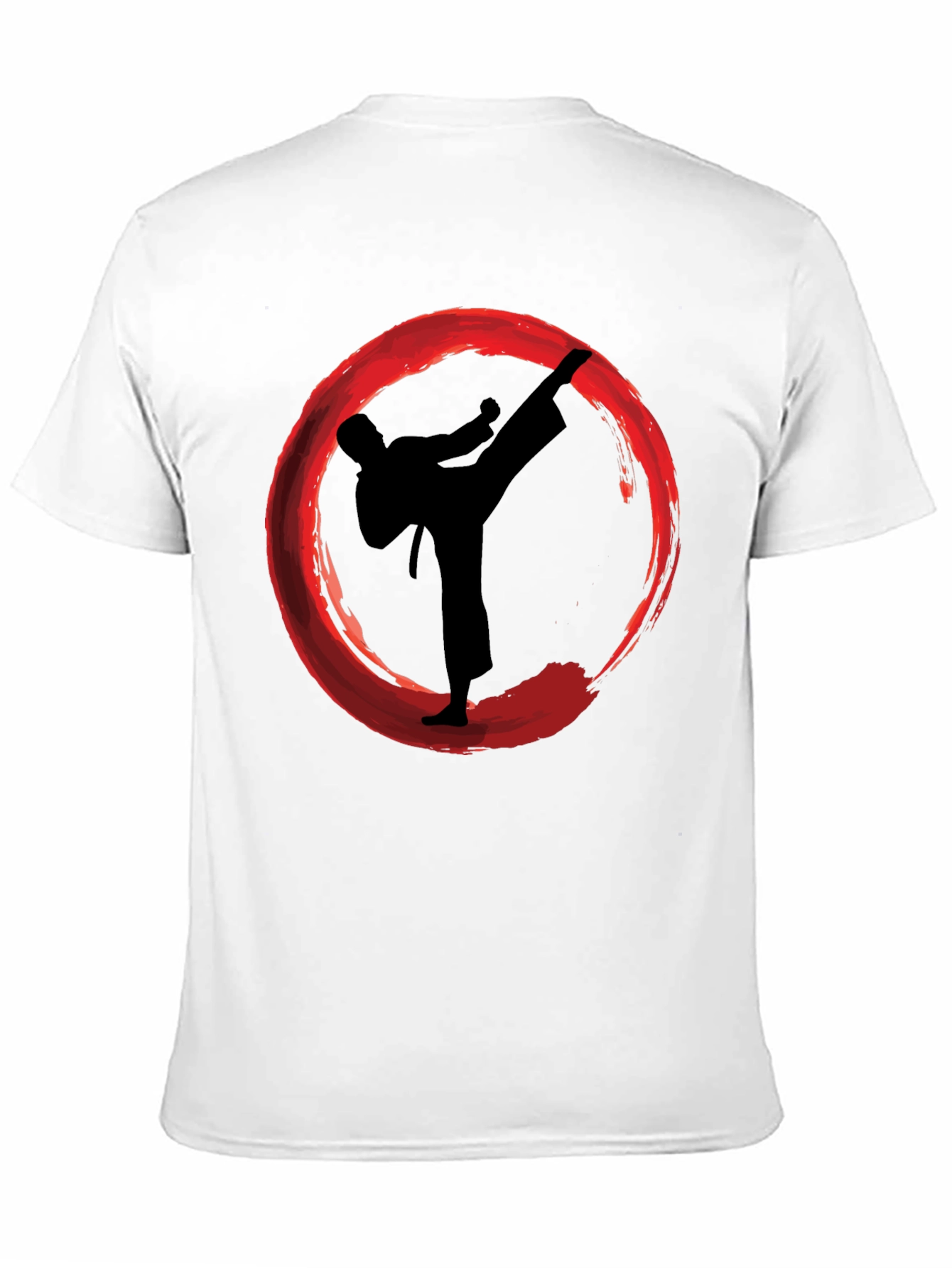 Karate Kick Enso Circle Graphic T-Shirt