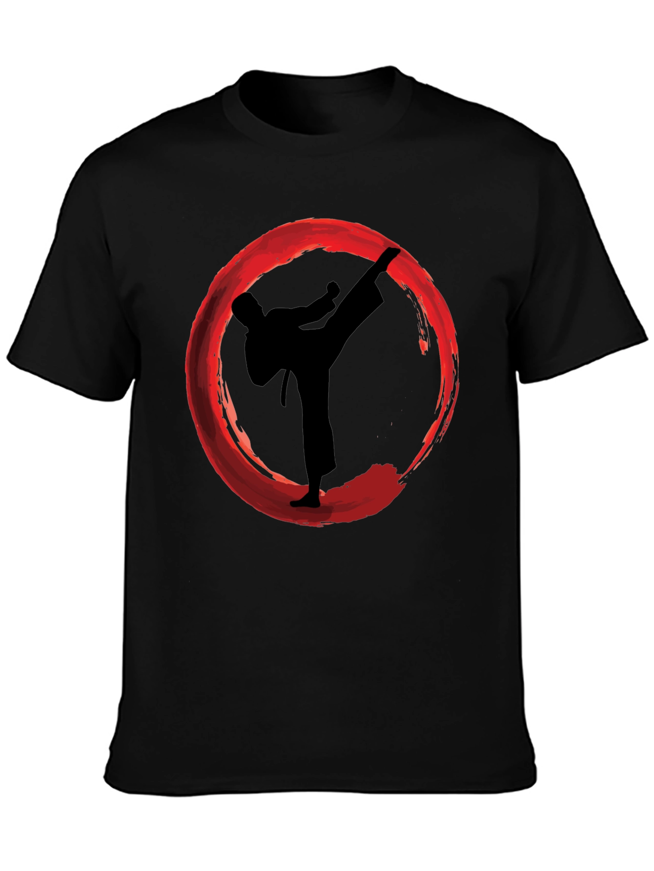 Karate Kick Enso Circle Graphic T-Shirt