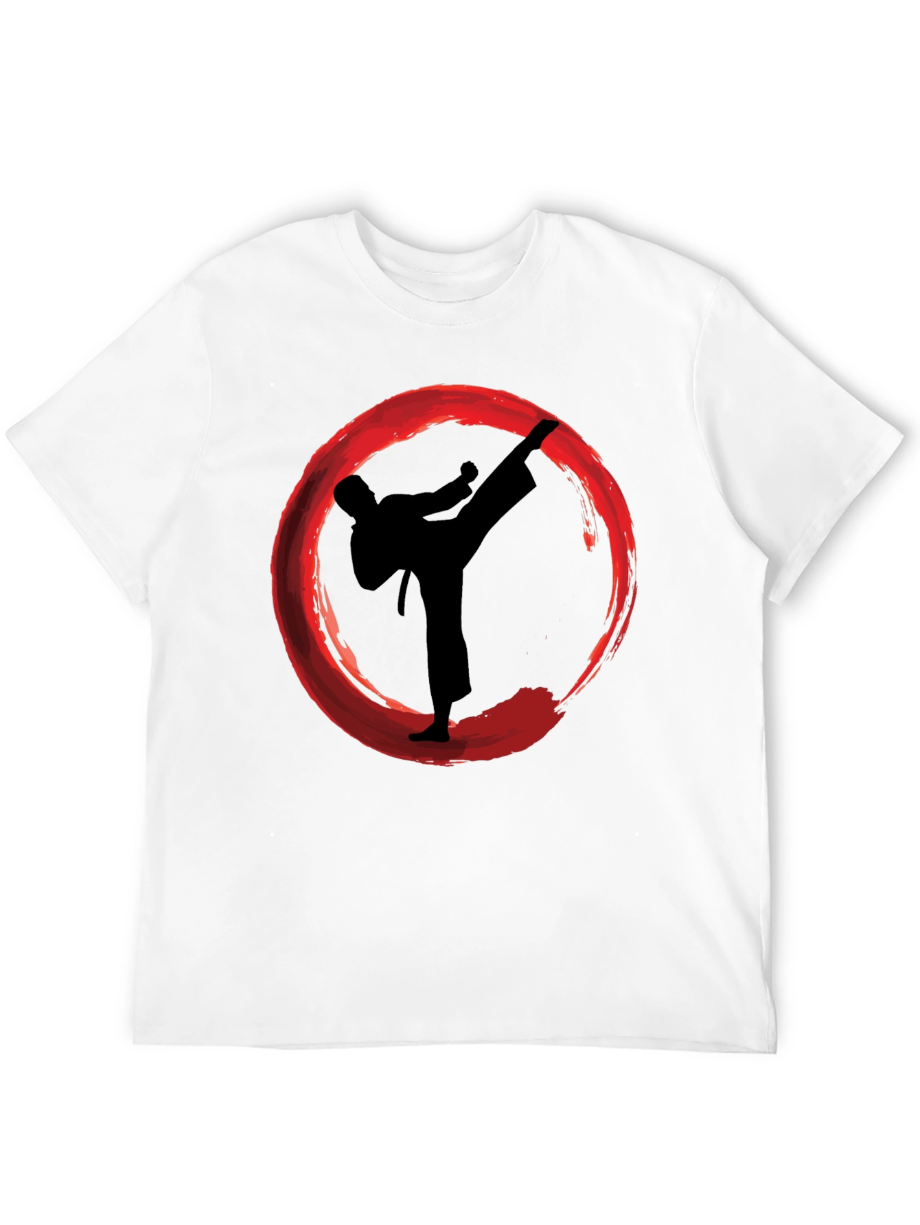 Karate Kick Enso Circle Graphic T-Shirt