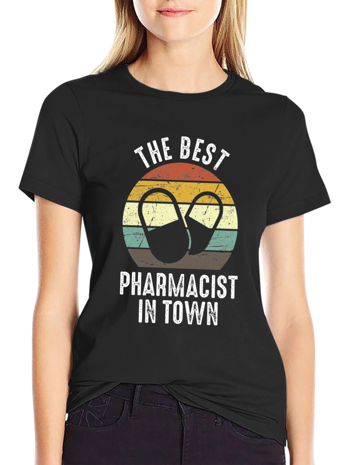 Best Pharmacist in Town Retro T-Shirt