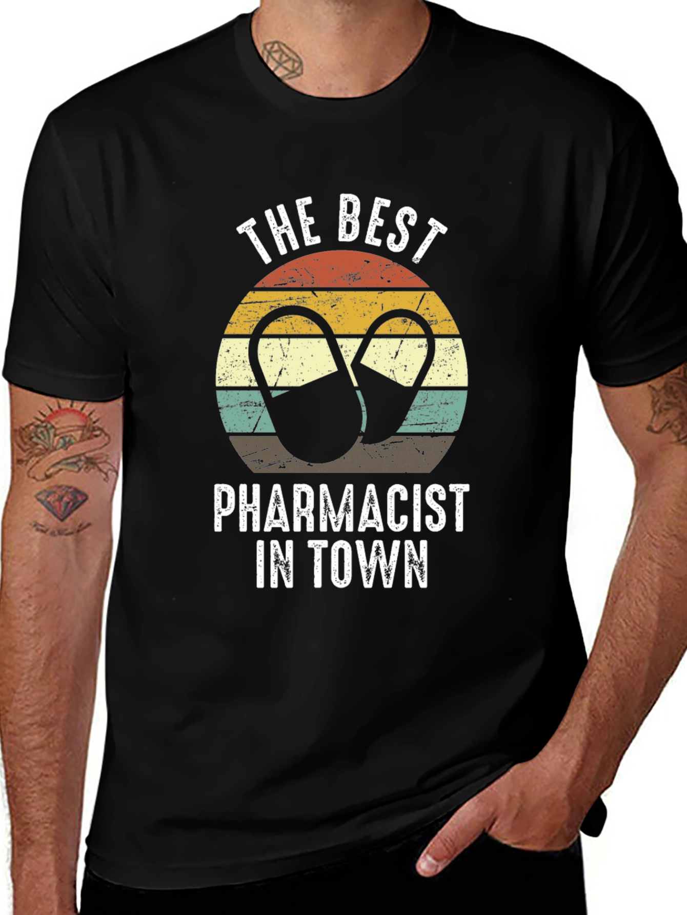Best Pharmacist in Town Retro T-Shirt