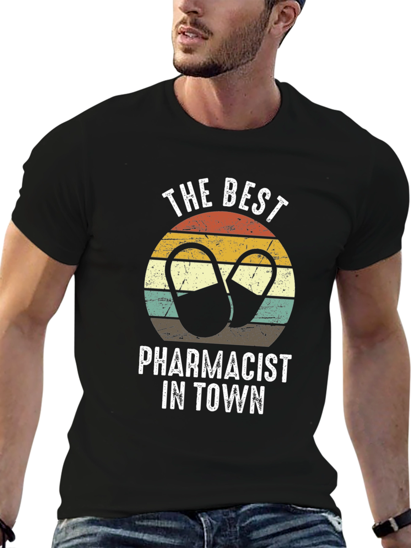 Best Pharmacist in Town Retro T-Shirt