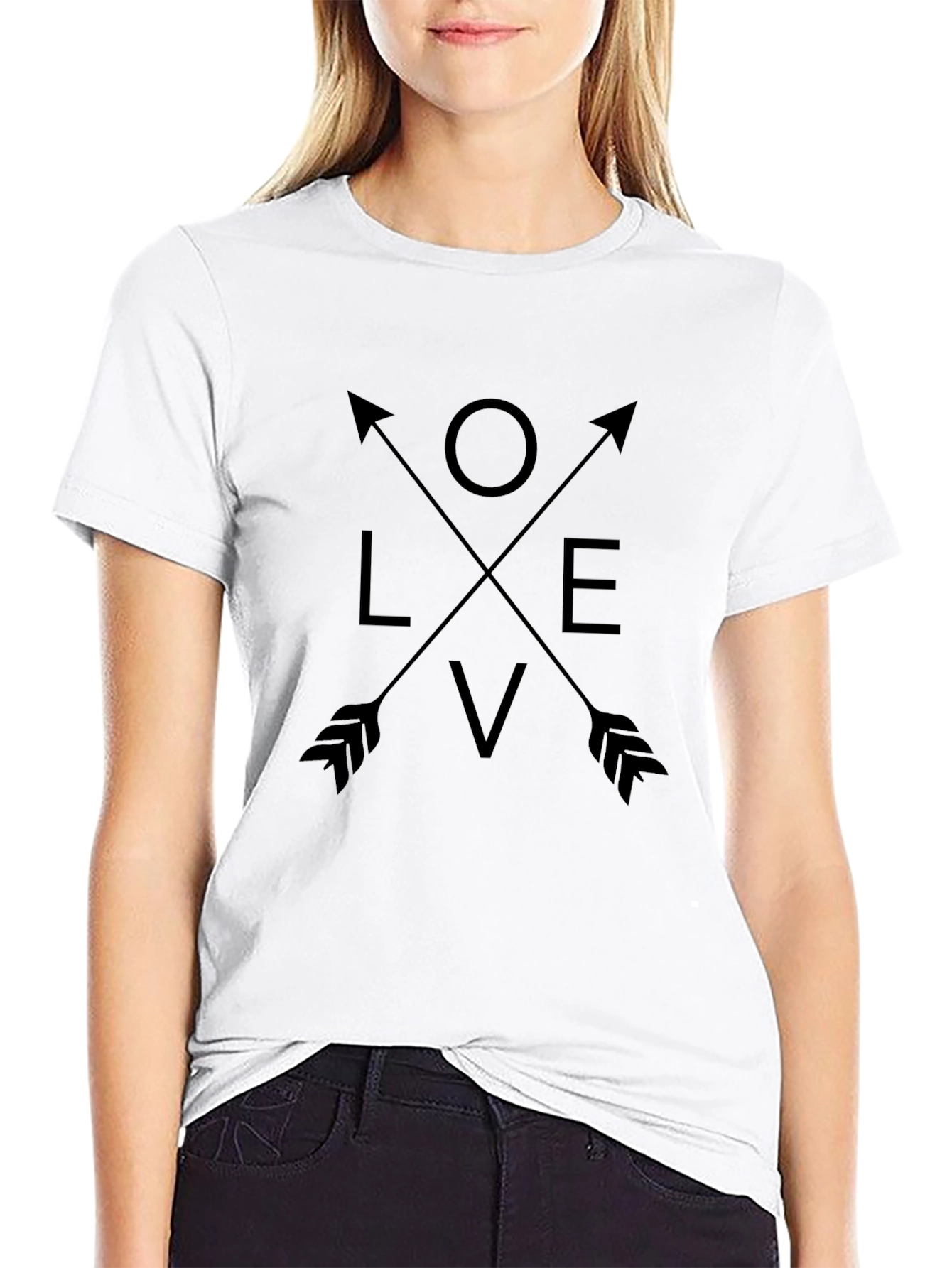 Love Arrows Graphic Tee - Unisex Black T-Shirt