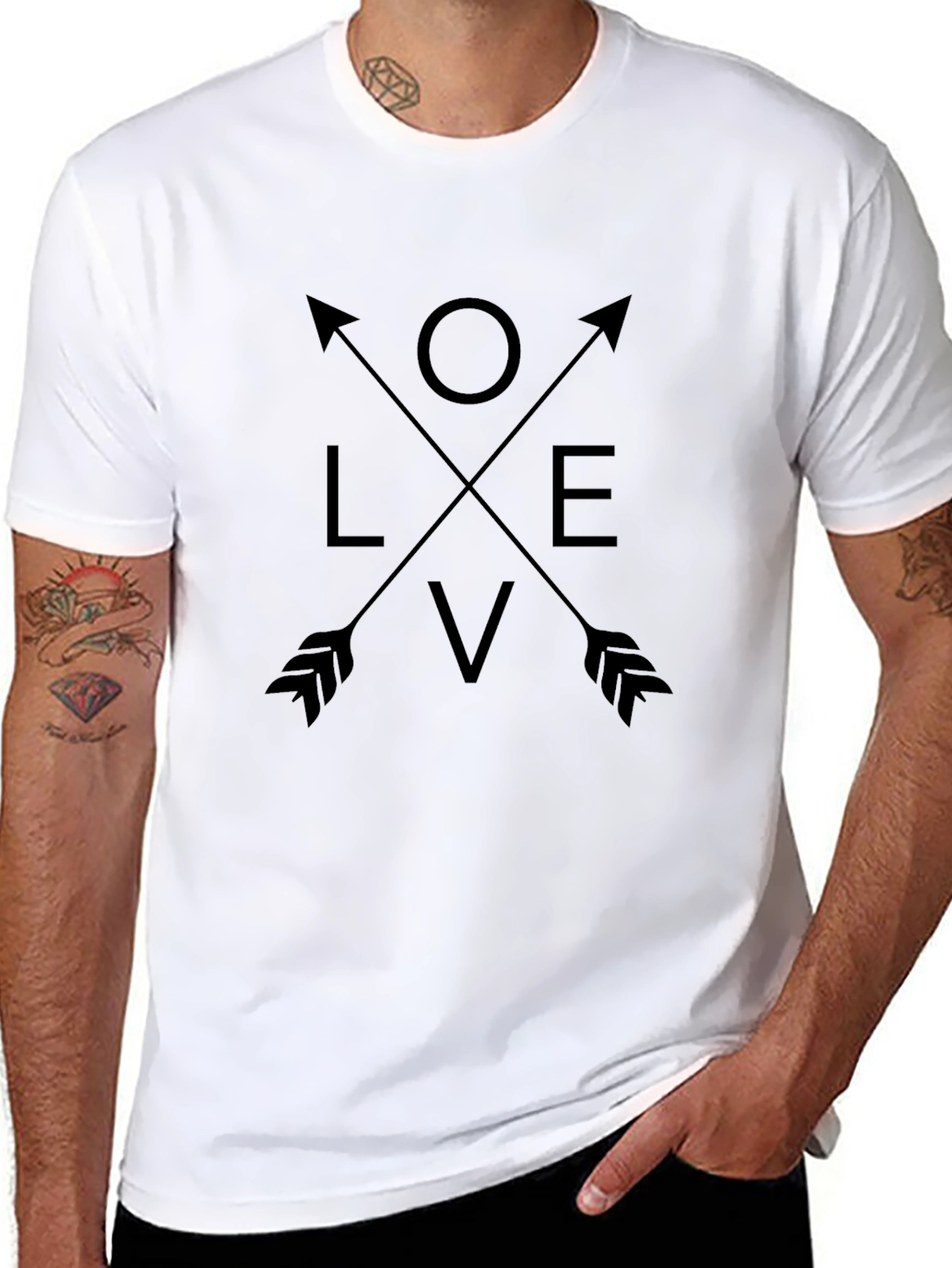 Love Arrows Graphic Tee - Unisex Black T-Shirt