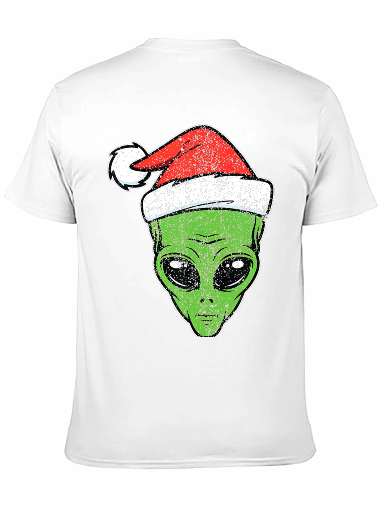 Alien Christmas Santa Hat Graphic Tee